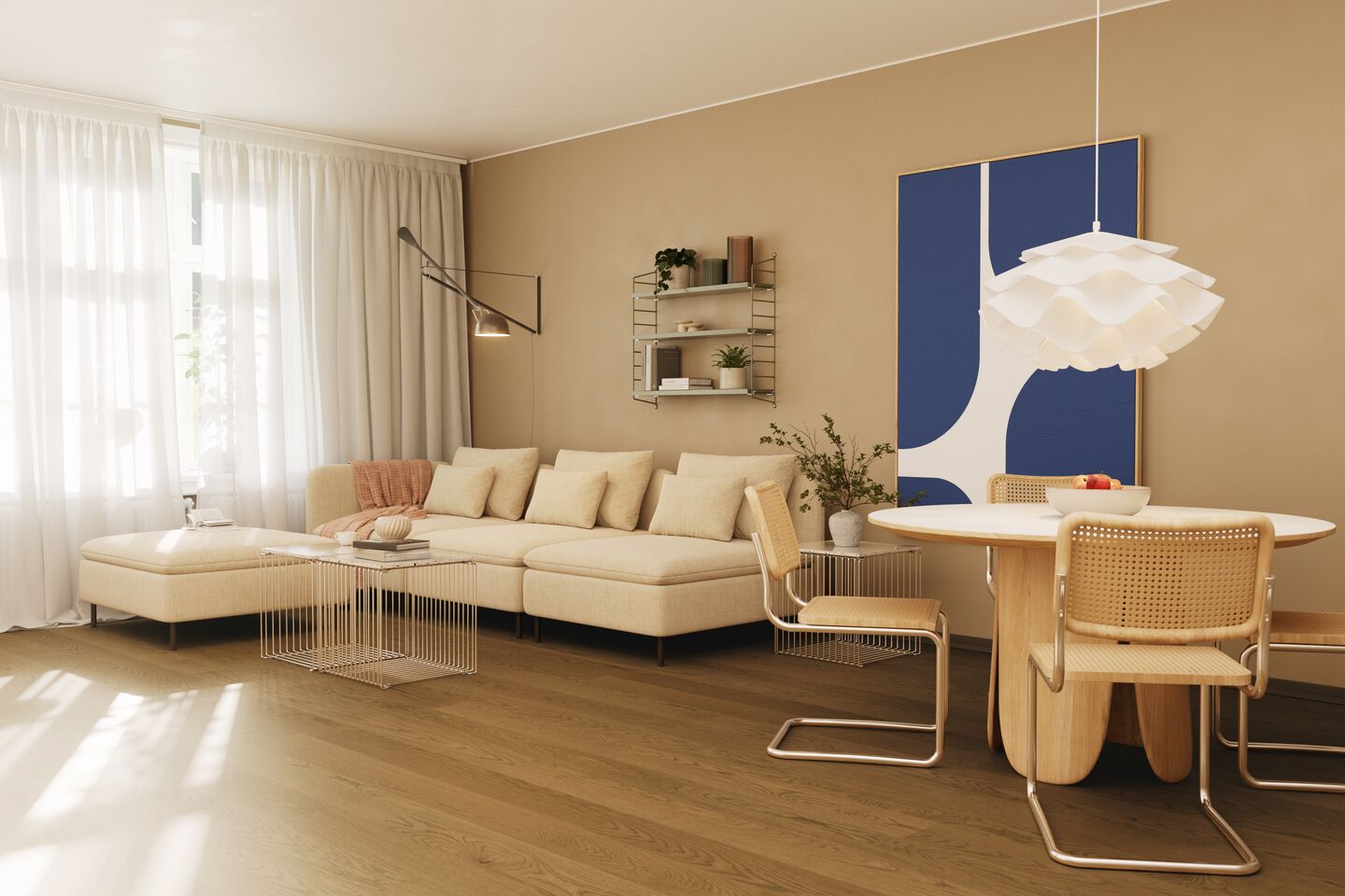 Bjelin kõvendatud puitpõrand Terra Brown