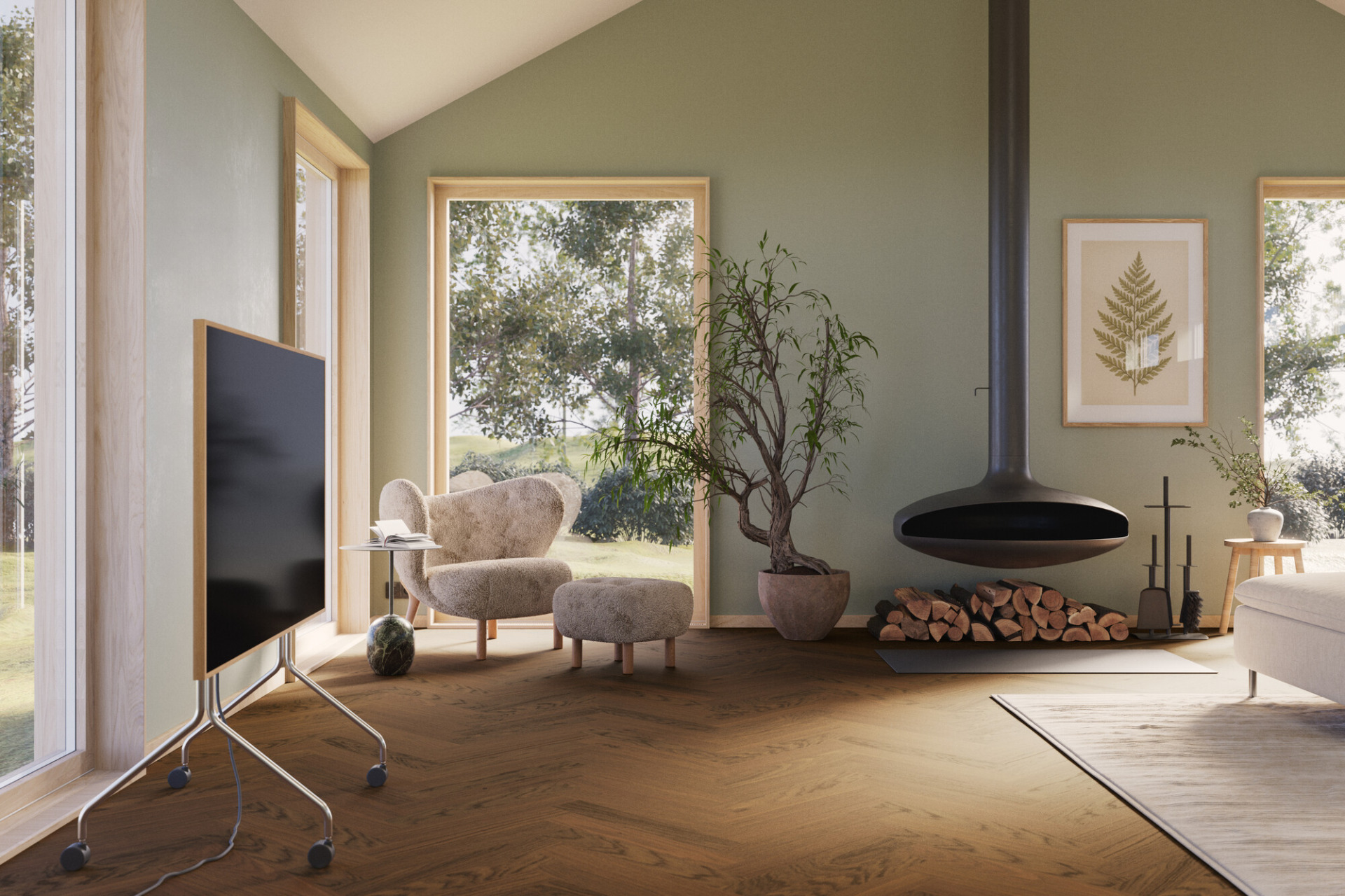 Bjelin kõvendatud kalasabaparkett Terra Brown