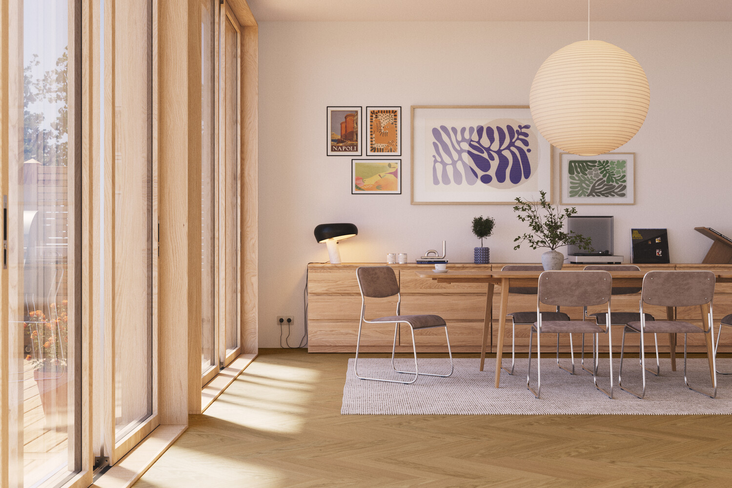 Bjelin kõvendatud kalasabaparkett naturaalne