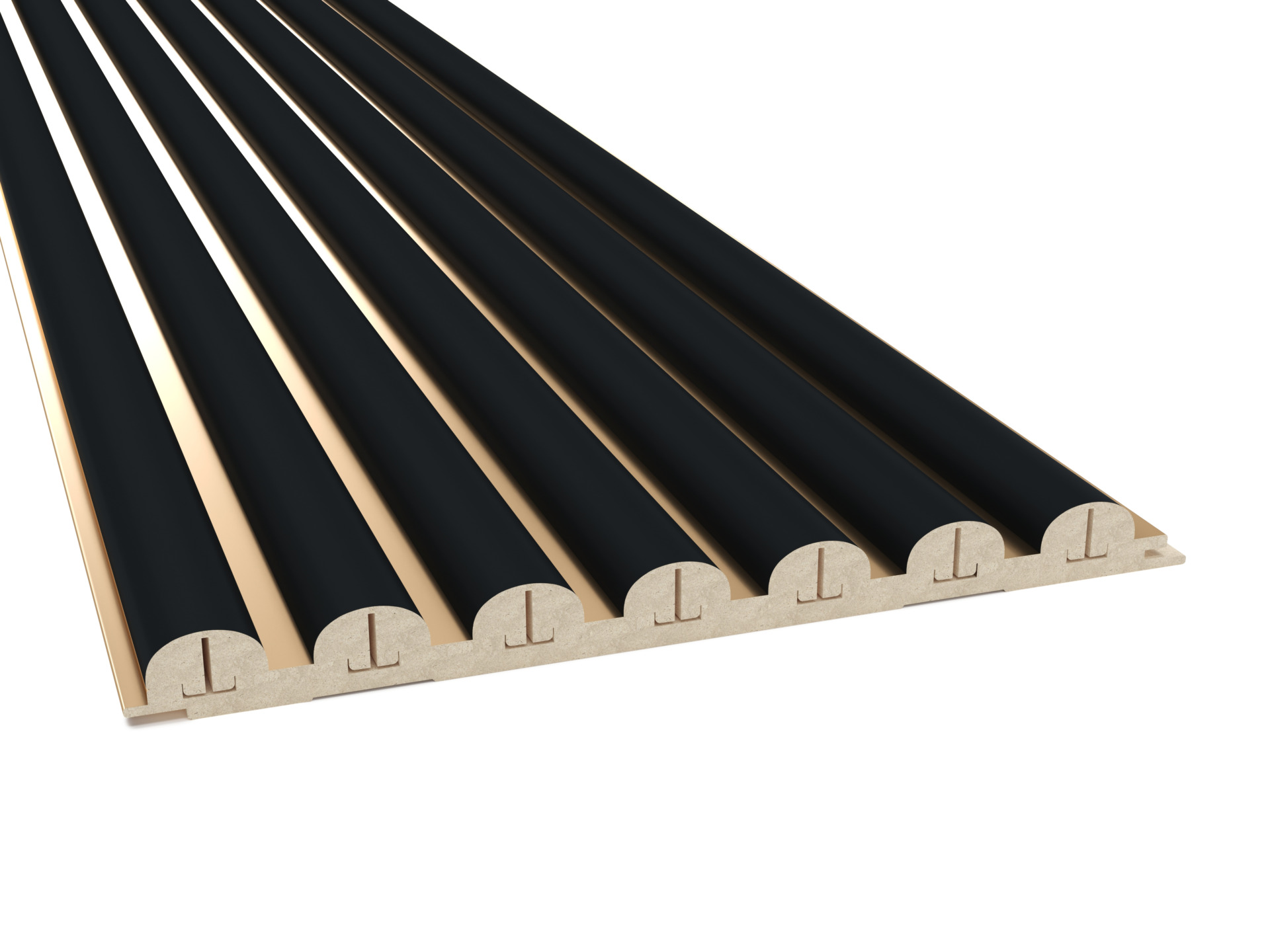 Dekoratiivne seinapaneel Lagoon must kuldsel taustal