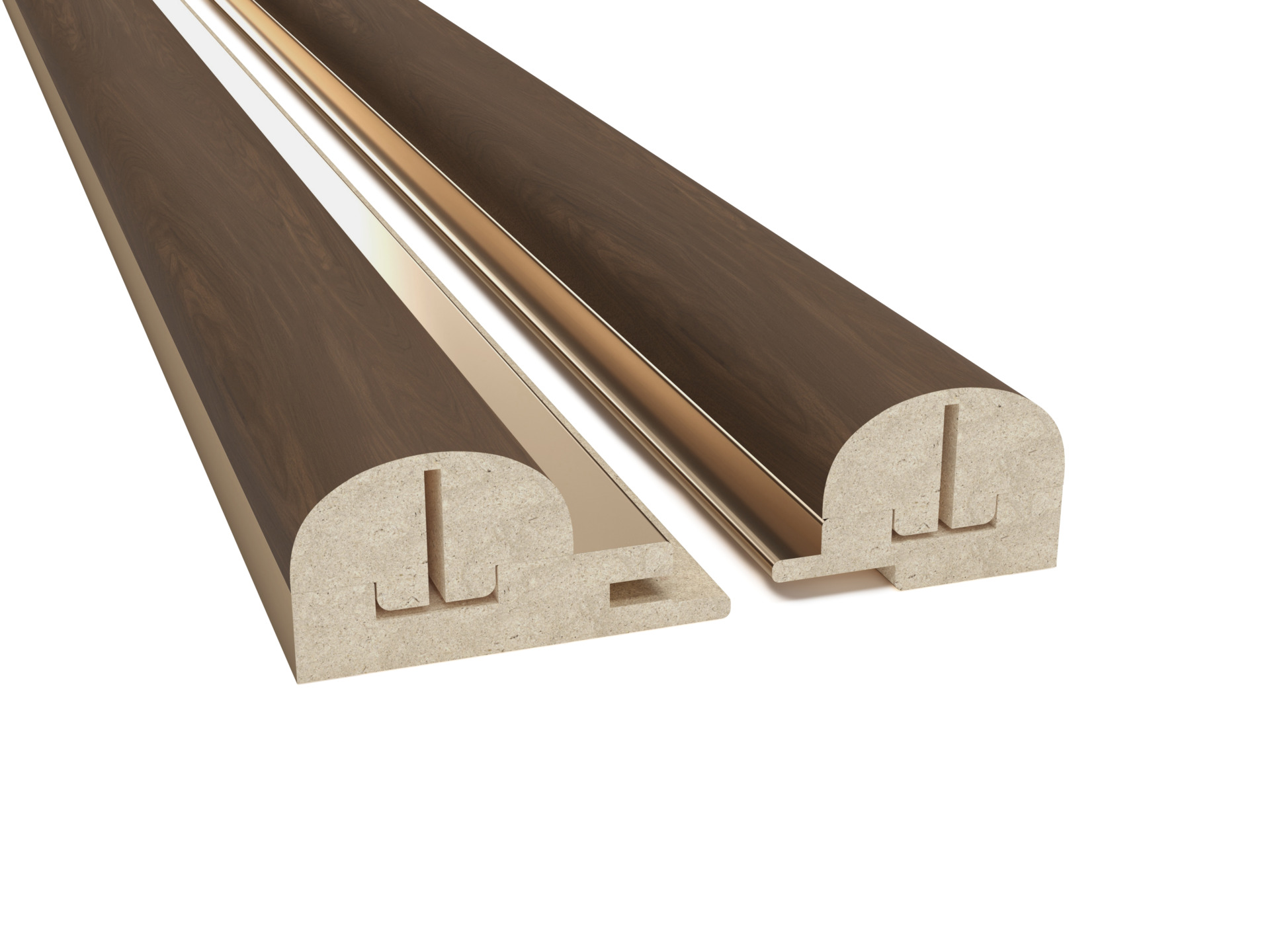 LAGOON dekoratiivne seinapaneel Smoked Walnut lõpetusliistud