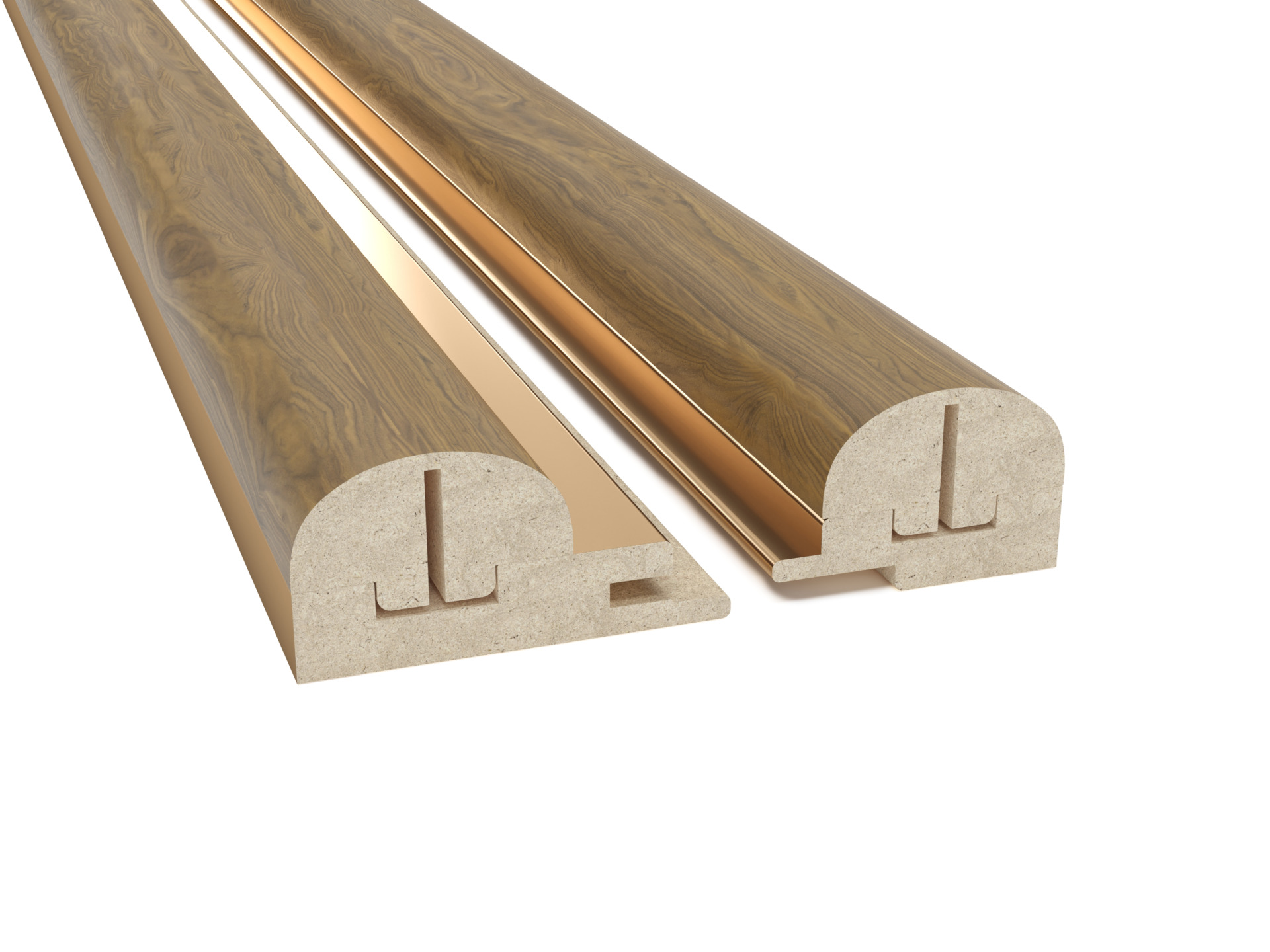 LAGOON dekoratiivne seinapaneel Warm Walnut lõpetusliistud