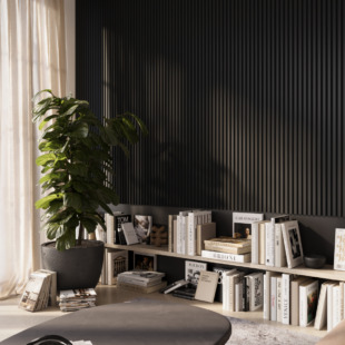 Dekoratiivne seinapaneel Maestro Panel RIFF Must