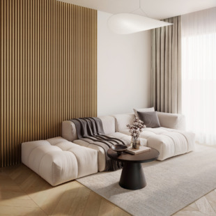 Dekoratiivne seinapaneel Lagoon kuldsel taustal