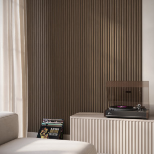 Dekoratiivne seinapaneel laineline Maestro Latt suitsu pähkel