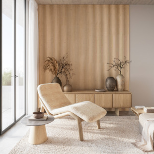 Dekoratiivne seinapaneel laineline Maestro Latt hele tamm