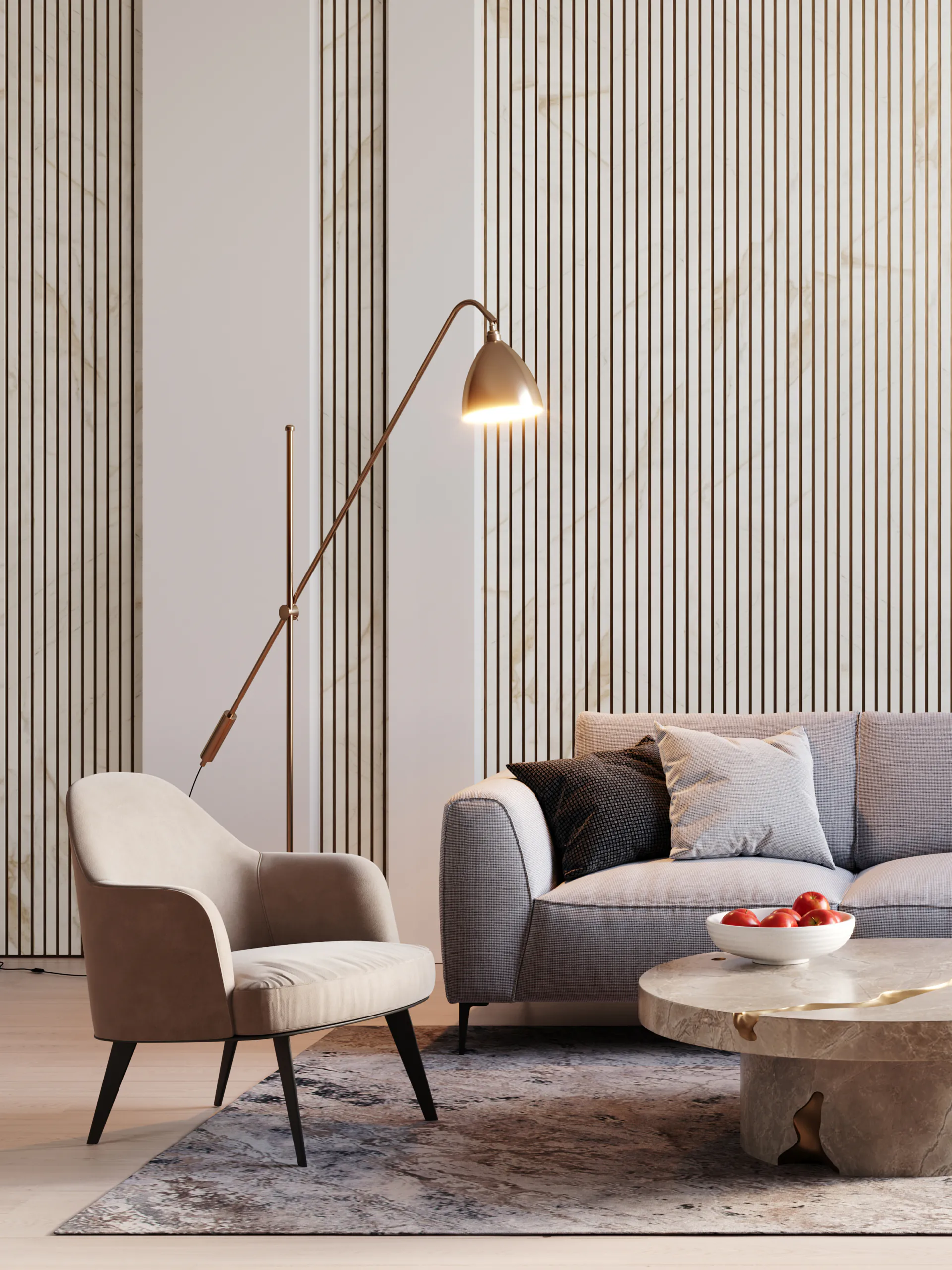 latt luxx ribipaneel marmor kuld